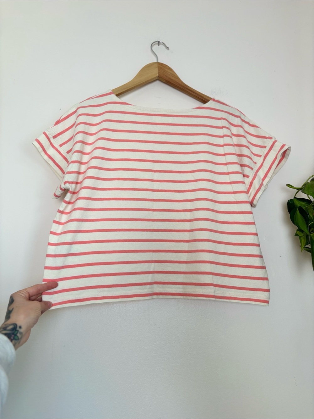Madewell Boxy Crop Tee In Stripe - Picture 5 of 7